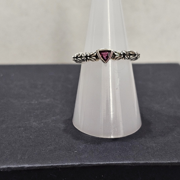 Stephen Dweck Diamonds Rhodolite Garnet Florette Ring - Picture 4 of 14